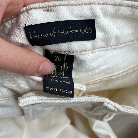 House of Harlow off- white straight leg jeans - Picture 6 of 6